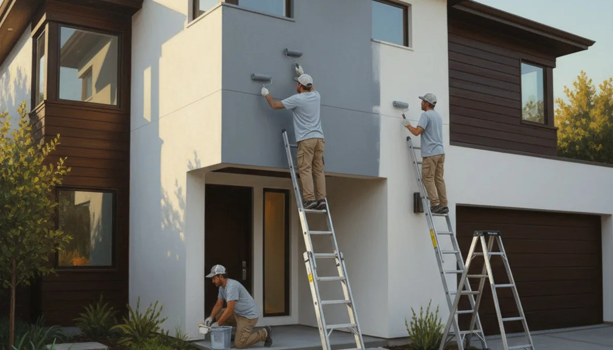 Bradenton, FL house painters applying exterior paint on a home for durable curb appeal